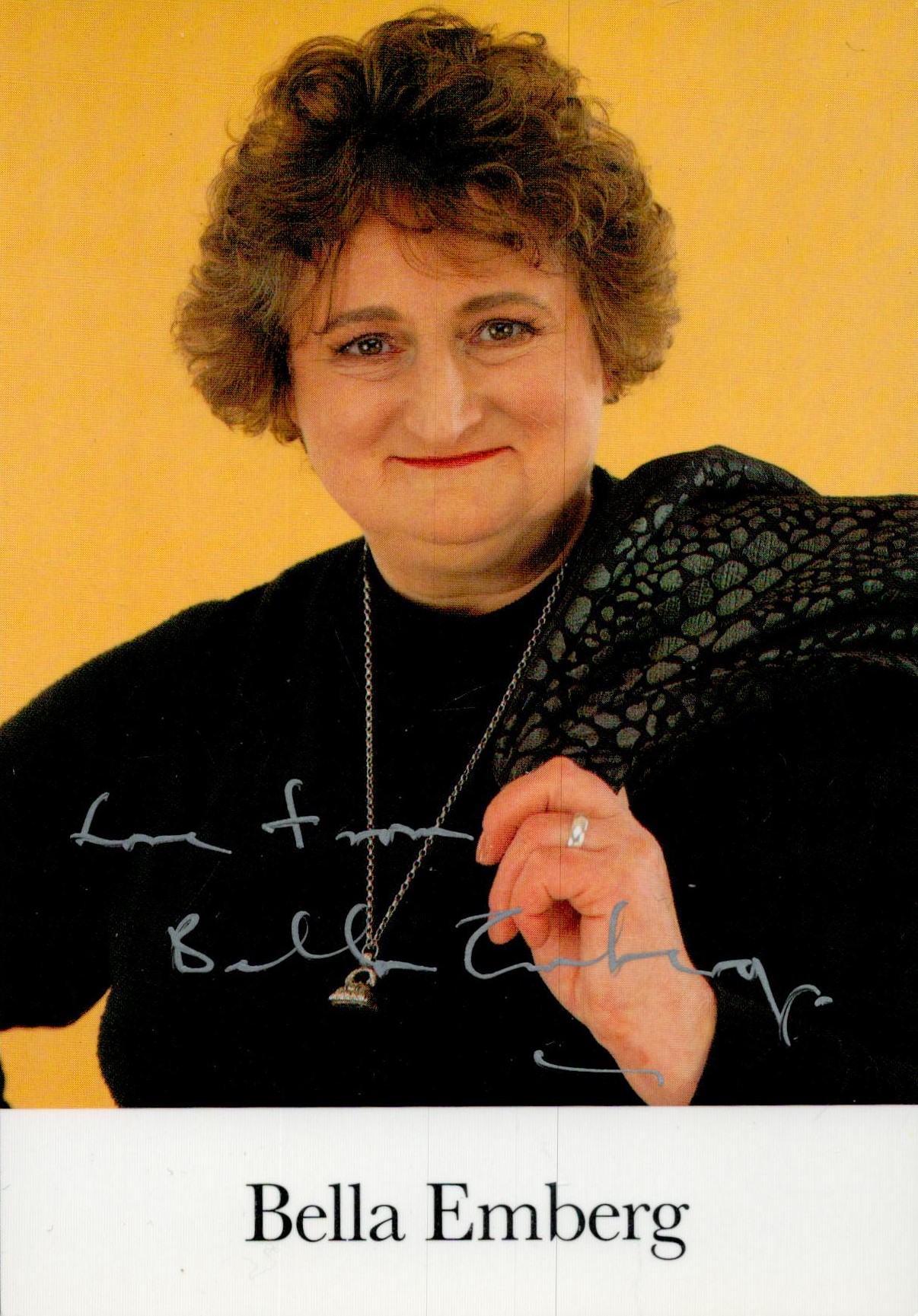 Bella Emberg signed promo colour photo 6x4 Inch. As an English comedy actress whose television