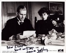 James Wilby signed 10x8 inch black and white lobby card. DEDICATED. Good Condition. All autographs