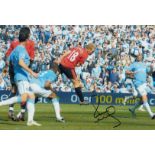 Football Autographed PAUL SCHOLES 12 x 8 Photo : Col, depicting Manchester United's PAUL SCHOLES