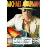 Michael Chapman signed Americana 2 Promo Poster A4 size. Dedicated. An English Musician. Good