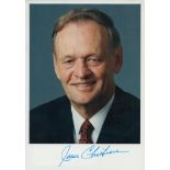 Jean Chrétien, PC OM CC KC AdE signed colour photo Approx. 7x5 Inch. Is a Canadian lawyer and