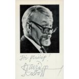 David Kossoff signed black & white photo Approx. 5.5x3.5 Inch. Dedicated. Was a British actor. In