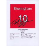 Teddy Sheringham signed 7x5 inch colour bio card. Good Condition. All autographs come with a