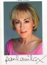 Paula Wilcox signed 6x4inch colour photo. Good Condition. All autographs come with a Certificate