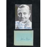 Arthur Haynes signed Autograph page plus black & white photo 6x4 Inch. Was an English comedian and