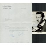 Norman Vaughan signed promo black & white photo 5.5x3.5 Inch plus TLS Thank you letter dated 12th