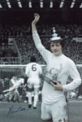 Football Autographed ALLAN CLARKE 12 x 8 Photo : Colorized, depicting a montage of images relating