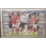 Frank Lampard signed double page newspaper sheet. Good Condition. All autographs come with a