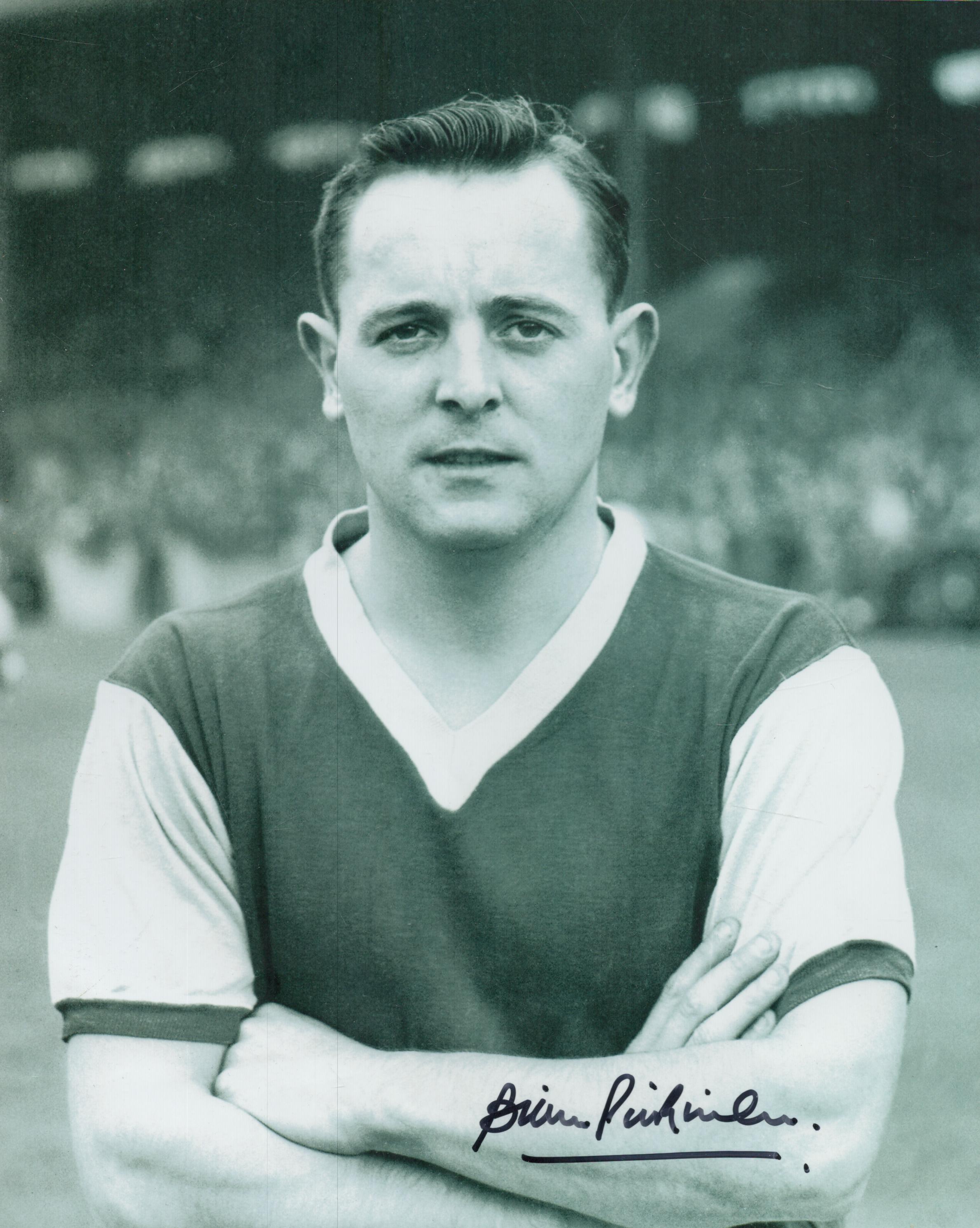 BRIAN PILKINGTON signed Burnley 8x10 Photo. Good Condition. All autographs come with a Certificate