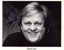 Dave Lee MBE signed 10x8inch black and white promo photo. Good Condition. All autographs come with a