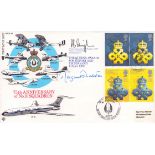 Margaret Thatcher and Wing Commander P. C. Bingham signed '75th Anniversary of No.10 Squadron' FDC