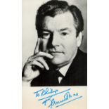 Kenneth More, CBE signed promo black & white photo Approx. 5.5x3.25 Inch. Dedicated. Was an