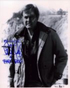 Robert Culp signed 10x8 inch black and white photo. DEDICATED. Good Condition. All autographs come