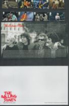 The Rolling Stones FDC and Stamps. The Rolling Stones Miniature 4 Sheet, The Rolling Stones 8
