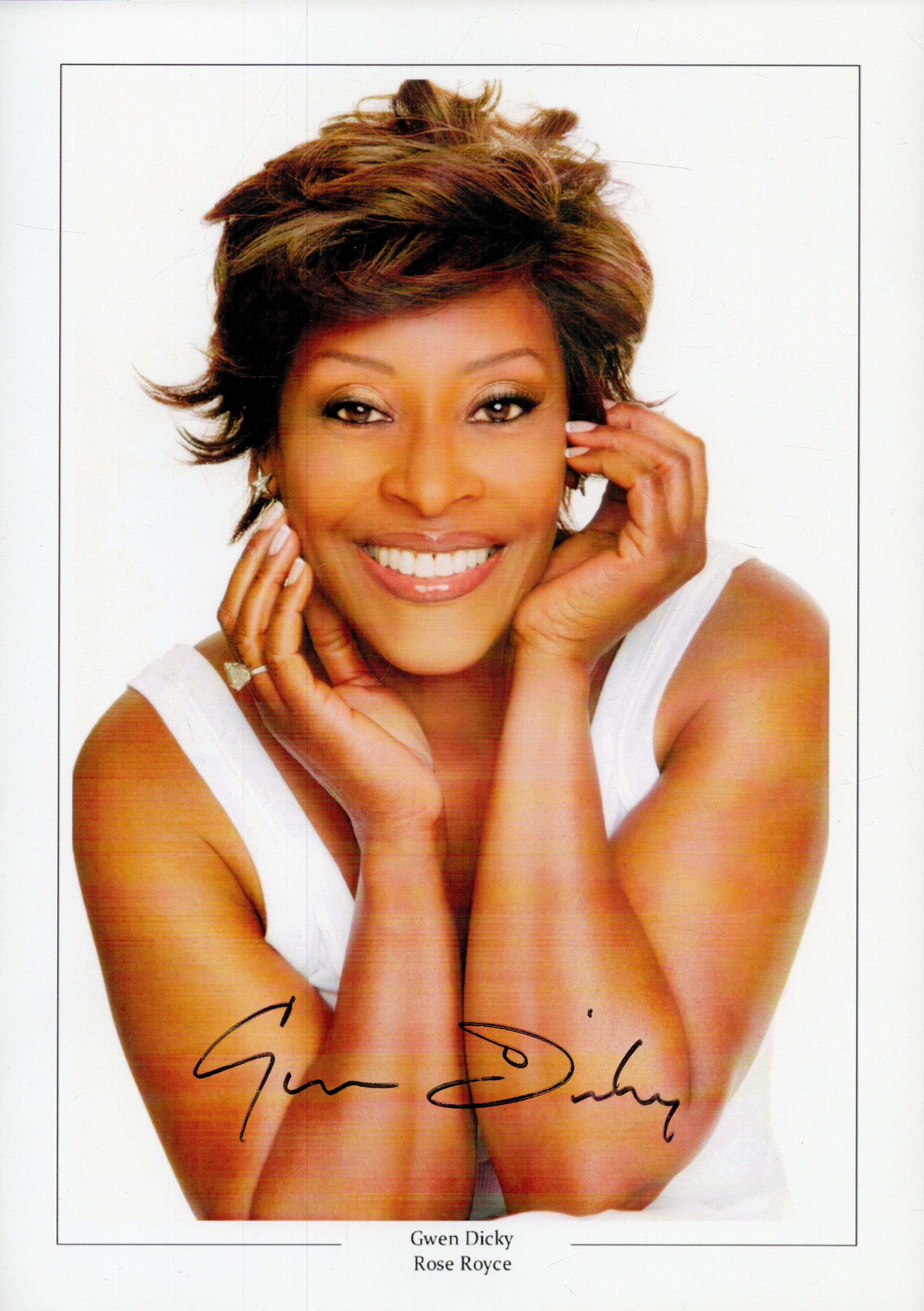 Gwen Dicky signed 12x8 colour photo. Good Condition. All autographs come with a Certificate of