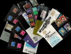 Stamp pack collection includes Village Churches 1972, British Polar Explorers 1972, Christmas 1968