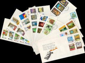 FDC New Zealand Post Office collection includes Paintings by Rita Angus 1983, Commonwealth Day 1983,