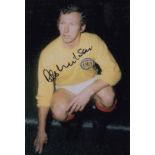 Football Autographed BOB WILSON 12 x 8 Photo : Col, depicting Scotland goalkeeper BOB WILSON
