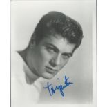 Tony Curtis signed 10x8inch black and white photo. Good Condition. All autographs come with a