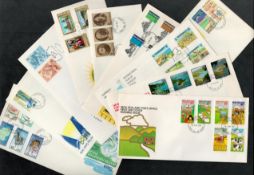 FDC New Zealand Post Office collection includes Farming Issue 1978, Small Harbours Issue 1979,