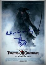 JOHNNY DEPP Actor signed 'Pirates Of The Caribbean' 8x12 Photo. Good Condition. All autographs