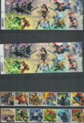 DC Justice League, 2021 FDC and stamp collection, included Set of 12 on Justice League Stamps, DC