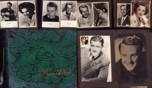 Vintage photo album of mostly unsigned and a few signed vintage photos from the 1900s. Amazing names