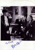 Michael Chaplin signed 12x8 inch approx black and white photo. DEDICATED. Good Condition. All