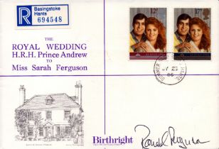 Ronald Ferguson signed 'The Royal Wedding H.R.H Prince Andrew to Miss Sarah Ferguson' date stamped