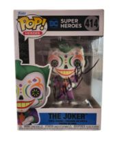 The Joker - Dia De Los DC #414 Funko Pop! Signed by actor Kevin Michael Richardson on front of