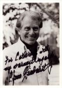 Efrem Zimbalist Jr. signed 7x5 inch black and white photo. DEDICATED. Good Condition. All autographs