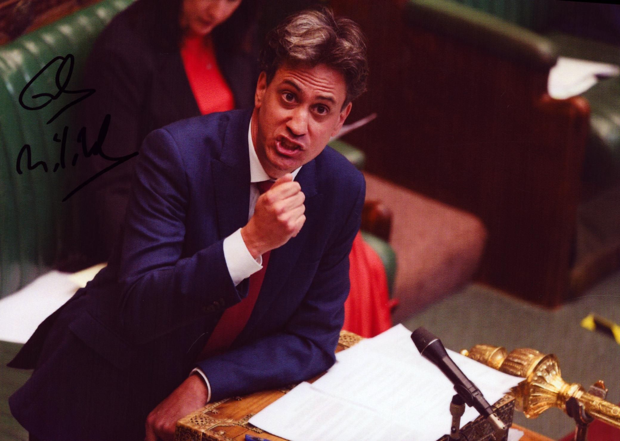 Edward Miliband signed 7x5 inch colour photo. Good Condition. All autographs come with a Certificate