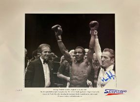 Maurice Hope signed limited edition print with signing photo Maurice Hope was one of Britain's