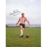 Football Autographed TONY CURRIE 16 x 12 Photo : Col, depicting Sheffield United midfielder TONY