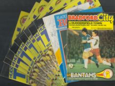 Football Huddersfield Town vintage signed programme collection 12, items 1980's includes some