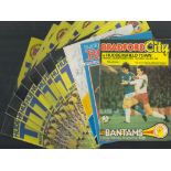 Football Huddersfield Town vintage signed programme collection 12, items 1980's includes some