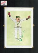 Rodney Marsh signed 17x12 inch mounted colour caricature illustrated page. All autographs come