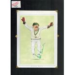 Rodney Marsh signed 17x12 inch mounted colour caricature illustrated page. All autographs come