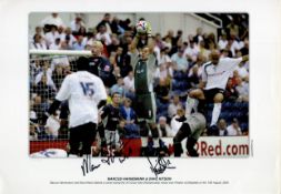 Marcus Hahnemann and Dave Kitson signed 17x12 inch approx. Reading colour print pictured in action