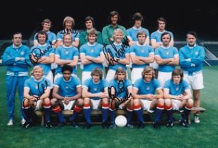 Football Autographed MANCHESTER CITY 12 x 8 Photo : Col, depicting a superb image showing Manchester