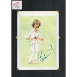 Bob Willis signed 17x12 inch mounted colour caricature illustrated page. All autographs come with