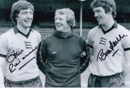 Football Autographed WOLVES 12 x 8 Photo : B/W, depicting Wolves manager John Barnwell posing with