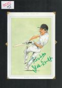 Derek Randall signed 17x12 inch mounted colour caricature illustrated page. All autographs come with