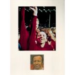 Football Nobby Stiles 16x12 overall mounted signature piece includes signed colour photo and 1966