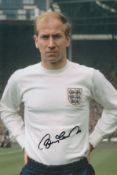 Bobby Charlton signed 12x8 inch colour photo. All autographs come with a Certificate of
