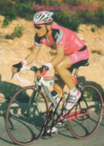 Alexander Winokurow signed 6x4 inch Team Telekom cycling colour promo photo. All autographs come