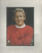 Denis Law signed 15x12 inch overall mounted colour photo. All autographs come with a Certificate