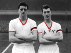 Football Autographed KENNY MORGANS 16 x 12 Photo : Colz, depicting Man United's Tommy Taylor and