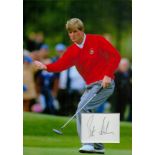 Golf Peter Baker 12x10 matted signature piece includes colour image playing in the Ryder Cup.