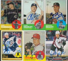American Sport collection 6, signed picture trading cards includes Brandon Beachy, Chase Headley,